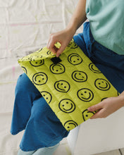 Load image into Gallery viewer, Puffy Laptop Sleeve / Yellow Happy 13"/14" (Small)