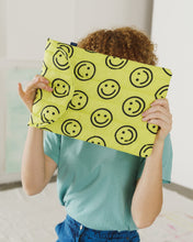 Load image into Gallery viewer, Puffy Laptop Sleeve / Yellow Happy 13"/14" (Small)