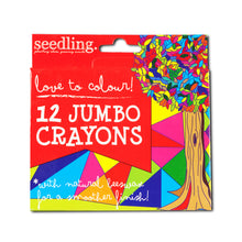 Load image into Gallery viewer, Love to colours! 12 Jumbo Sized Crayons with Natural Beeswax