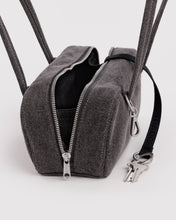 Load image into Gallery viewer, NEW HOT ITEM! Small Denim Bowler Bag - Washed Black Denim