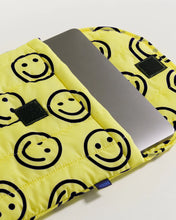 Load image into Gallery viewer, Puffy Laptop Sleeve / Yellow Happy 16&quot; (Large)
