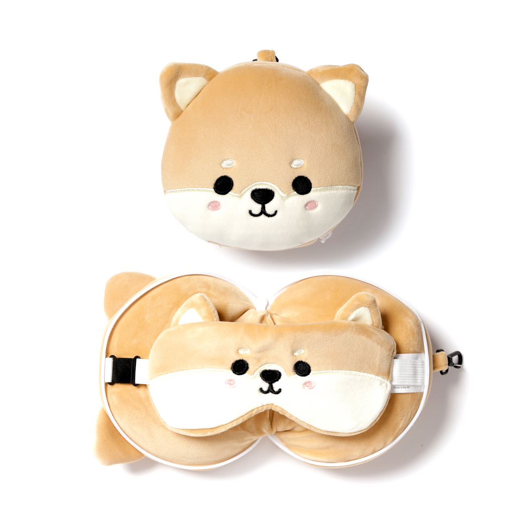 Shiba Inu Dog Kids' Travel Pillow Set