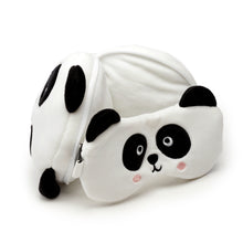 Load image into Gallery viewer, Panda Kids&#39; Travel Pillow Set
