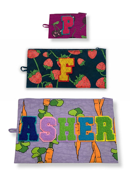 Personalised your Flat Pouch Set / Carrots & Berries