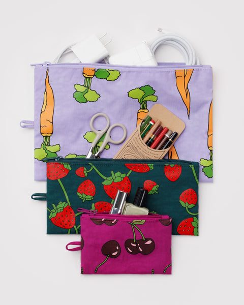NEW! Flat Pouch Set / Carrots & Berries