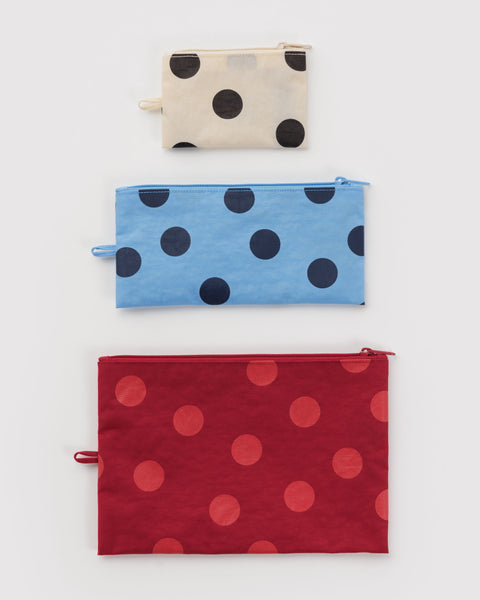NEW! Flat Pouch Set / Polka Dot Mix
