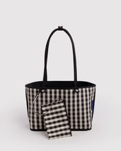 Load image into Gallery viewer, NEW! Medium Nylon Reversible Tote - Black Mix
