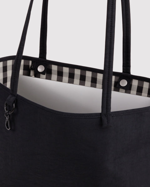 NEW! Medium Nylon Reversible Tote - Black Mix
