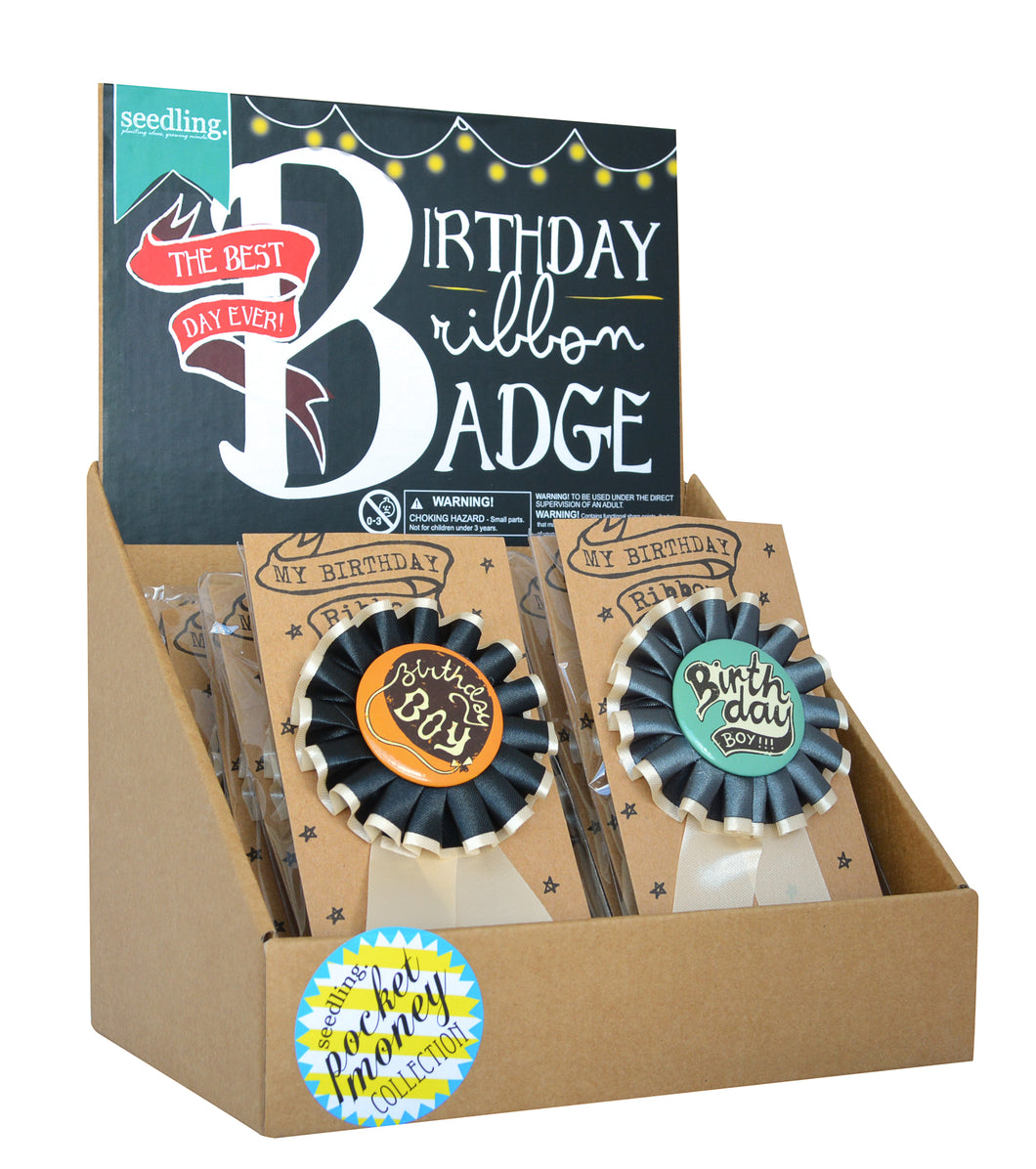 Birthday Ribbon Badge - Boy - The Best Day Ever