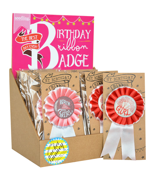 Birthday Ribbon Badge - Girl - The Best Day Ever