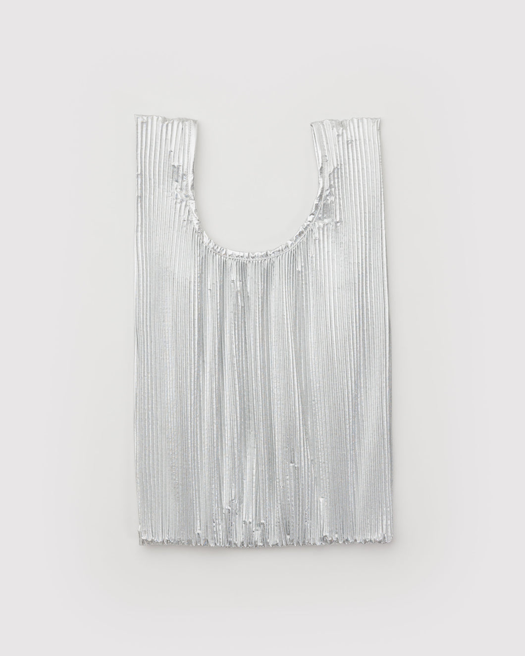 NEW! Pleated Baggu / Chrome Metallic