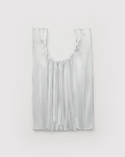 NEW! Pleated Baggu / Chrome Metallic