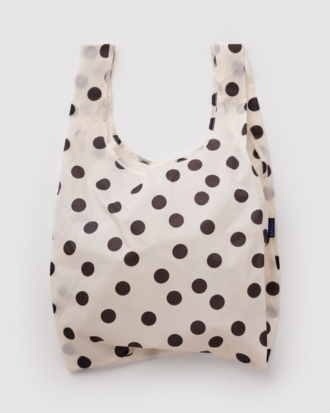 NEW! Standard Baggu / Cream and Black Polka Dot