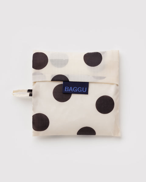 NEW! Standard Baggu / Cream and Black Polka Dot