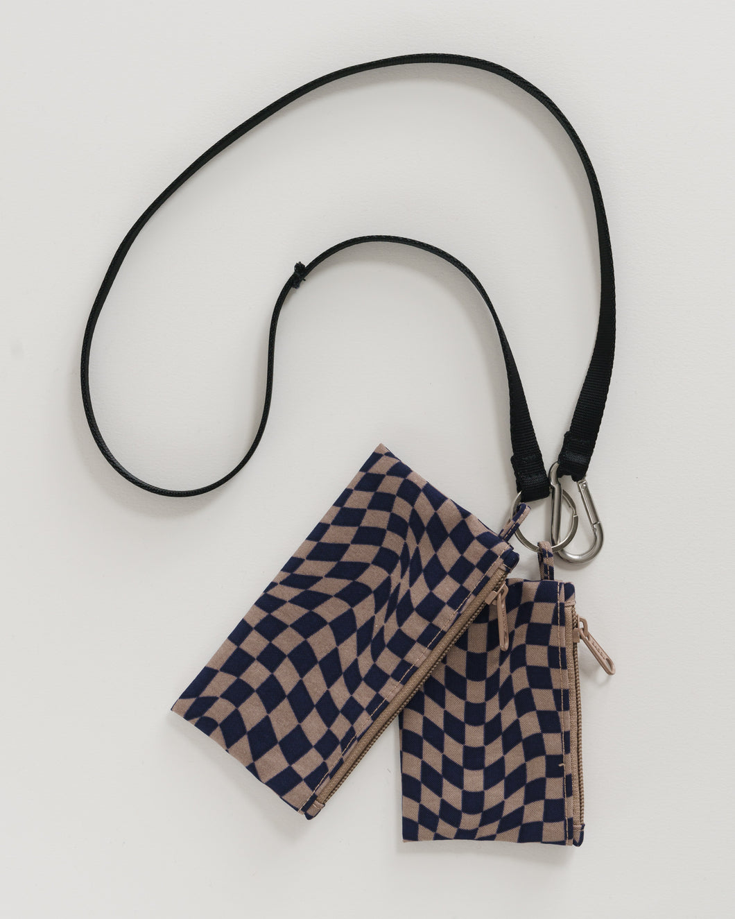 Lanyard Pouch Set Baggu / Indigo Trippy Checker
