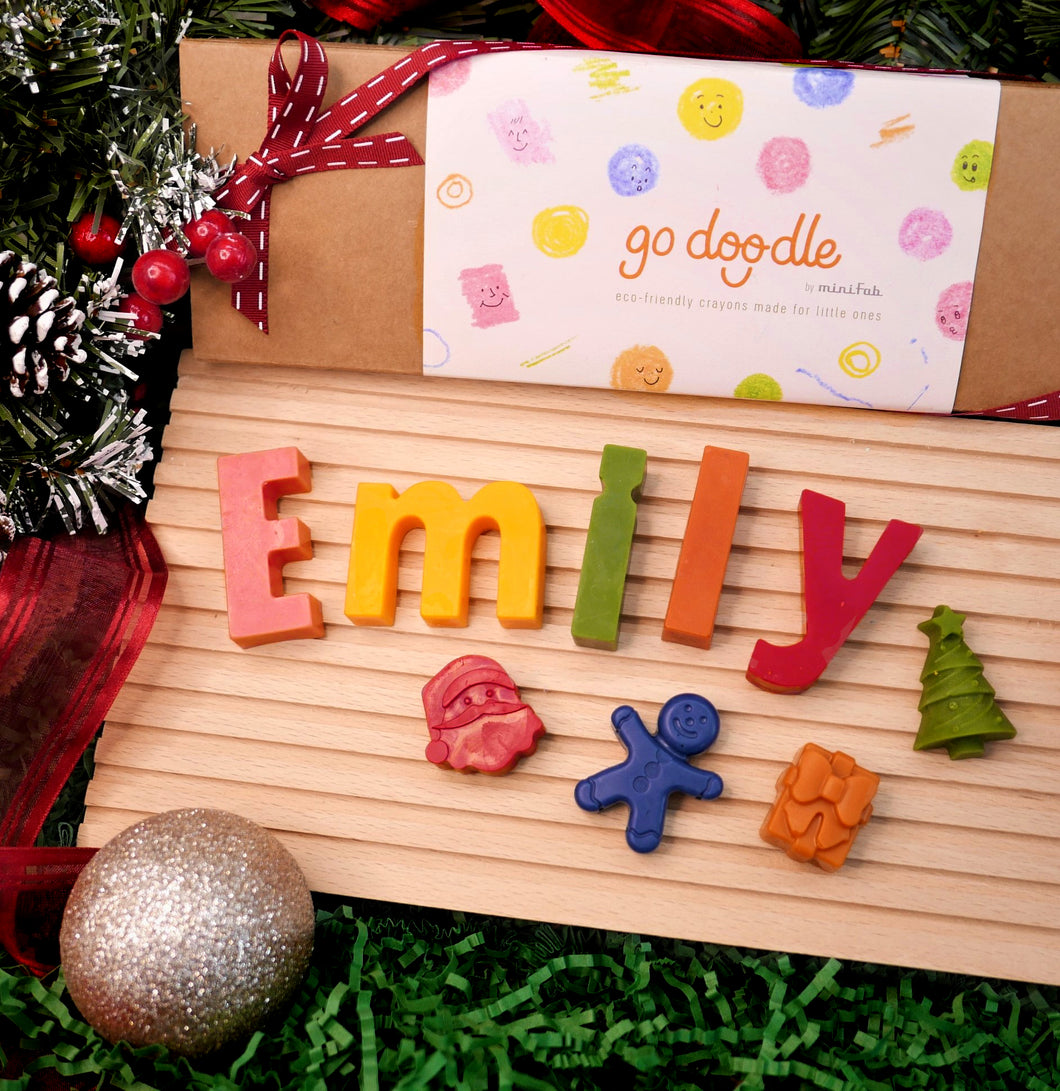 Personalised Name Crayon Set (Christmas Edition)